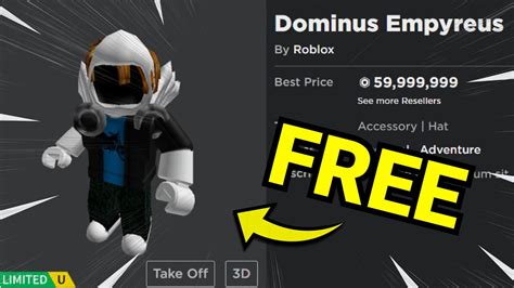 How To Get A Dominus Empyreus For Free In Roblox Works Every Time