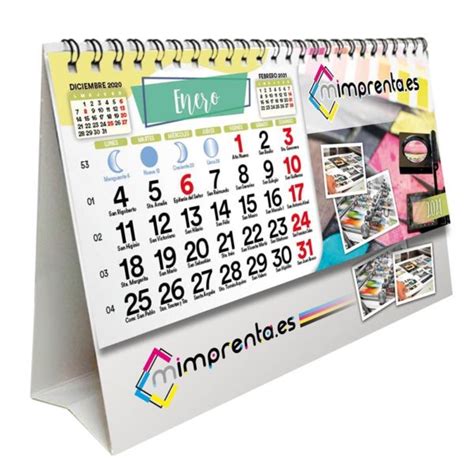 Calendario De Sobremesa Mensual Personalizado Mimprenta