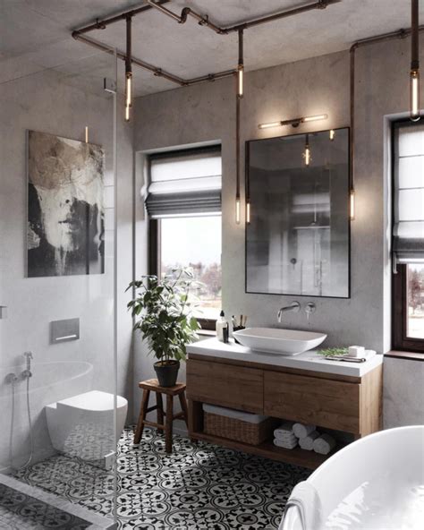 10 Industrial Rustic Master Bathroom Design Ideas For A Vintage Lover