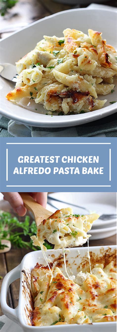 Greatest Chicken Alfredo Pasta Bake Pastarecipes Pastabake