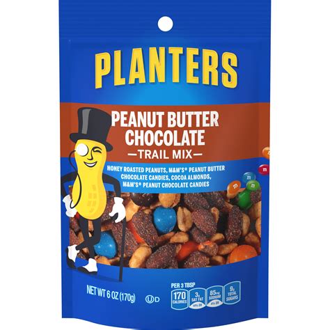 Planters Peanut Butter Chocolate Trail Mix With Honey Peanuts Mandm Peanut Butter And Peanut