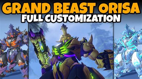 Grand Beast Orisa Mythic Skin Overwatch 2 Full Customization All