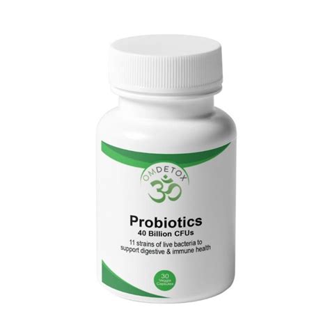 Om Detox Probiotics 40 Billion Cfus 30 Vegan Capsules