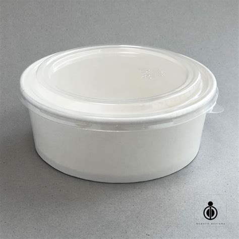 Paper Salad Bowl With Plastic Lid Design Packaging And Printing