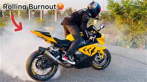 Bmw S1000rr Rolling Burnout And Wheelie🔥 Youtube