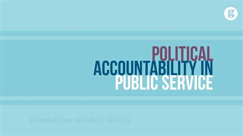 Political Accountability In Public Service Youtube
