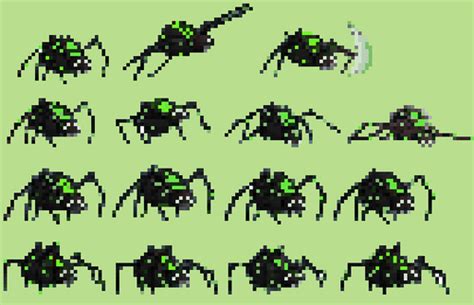 2d Pixel Art Spider Sprites 2d Pixel Art Spider Sprites By Darkknight17