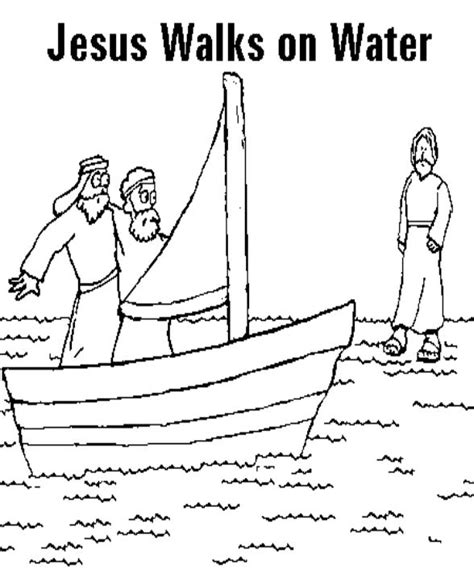 Walks On Water Bible Jesus Walk On Water Sunday School Kids