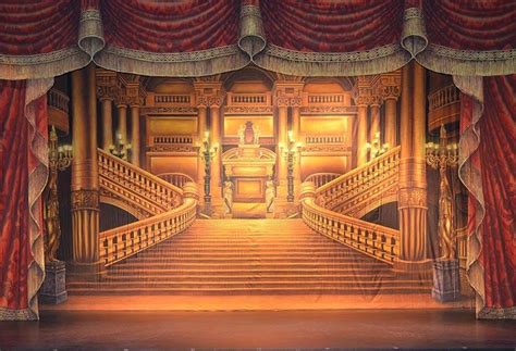 Golden Palace Luxury Castle Stage Backdrop For Photography G 083