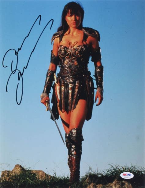 Its characters live by a barbaric code that countenances murder. Lucy Lawless Signed "Xena: Warrior Princess" 11x14 Photo ...