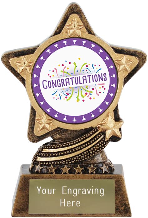 Congratulations Trophy By Infinity Stars 10cm 4
