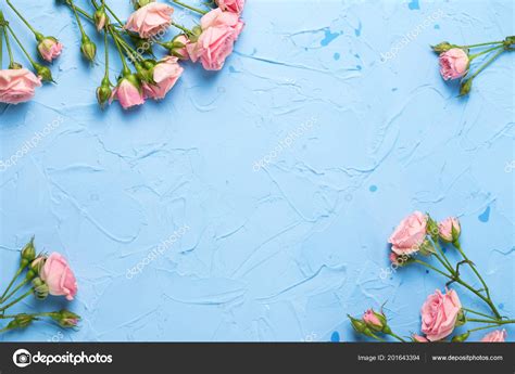 Light Blue And Pink Floral Background