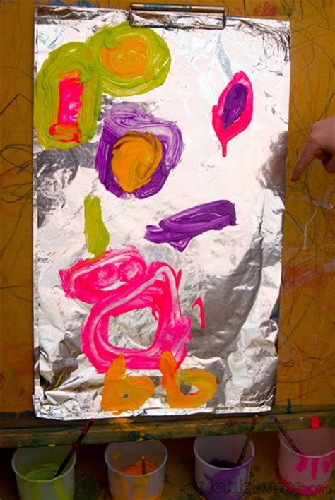 Easy Art For Kids Painting On Foil Picklebums