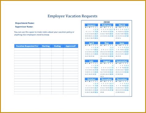 3 Excel Employee Vacation Tracker Template Fabtemplatez