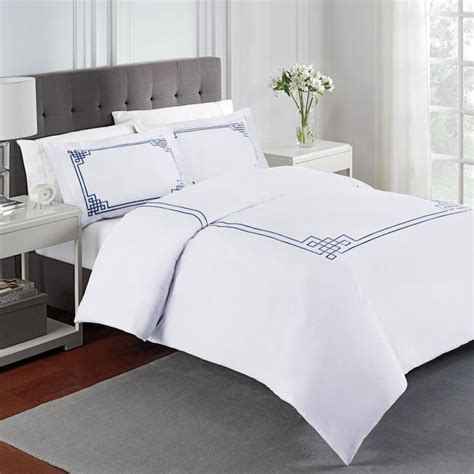 Westpoint Home Martex Solid Percale Embroidered Bedding 3 Piece White