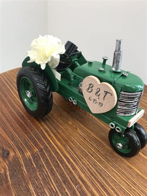 Tractor Wedding Farmhouse Wedding Cake Topper Barn Etsy Tractor