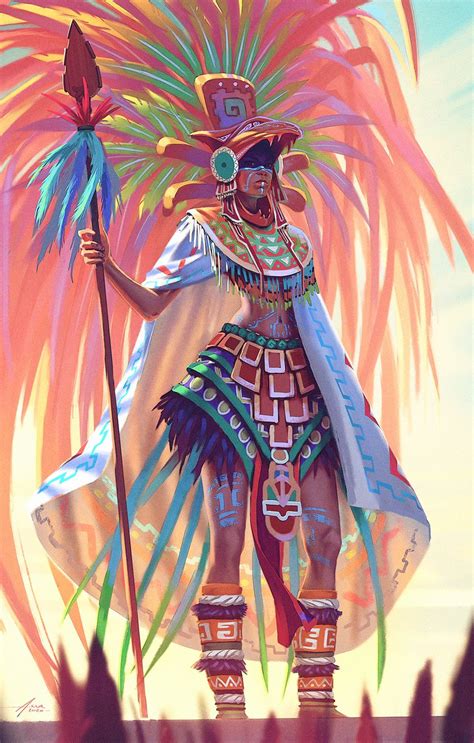 「an Aztec Warrior I Made For The Characte」asur Illustrationsのイラスト