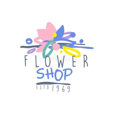 Flower Shop Logo Estd 1969 Vintage Badge For Floral Boutique Store