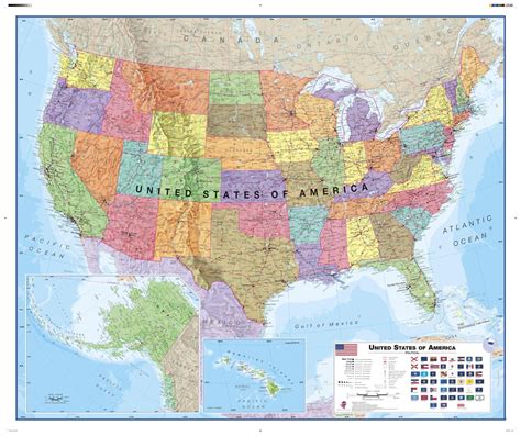 Usa Political Wall Map Map