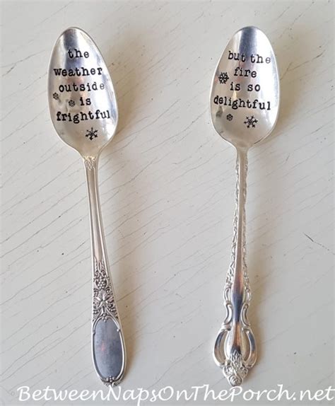 beautiful hand stamped silver plate spoons with your favorite sayings or phrases