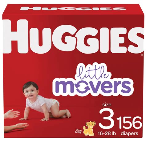 Huggies Little Movers Baby Diapers Size 3 156 Ct