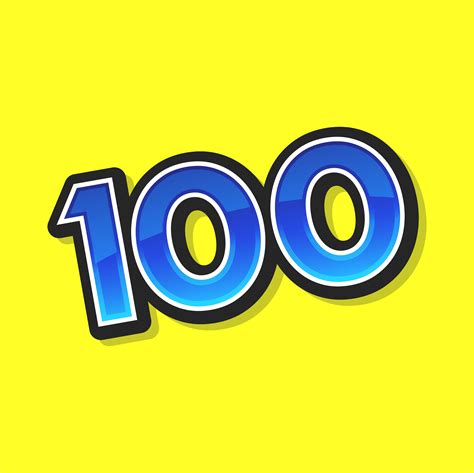 Number 100 Free Vector Art 680 Free Downloads