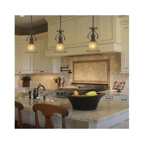 Pendant lights offer a striking and functional option above an island as they provide practical task lighting, ambient evening lighting and can create visual appeal that will bring the focus to the heart of the space. Glass Pendant Light Crackle Shade Fixture Bar Kitchen ...