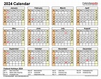 2024 Calendar - Free Printable PDF Templates - Calendarpedia