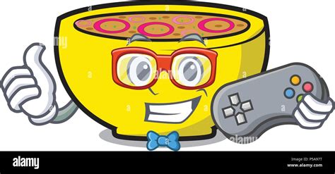 Gamer Soup Union Mascot Cartoon Stock Vector Image And Art Alamy