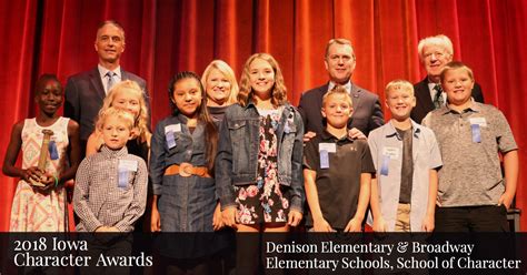 Denison Elementary Schools 2018 Iowa Character Award Recipient The