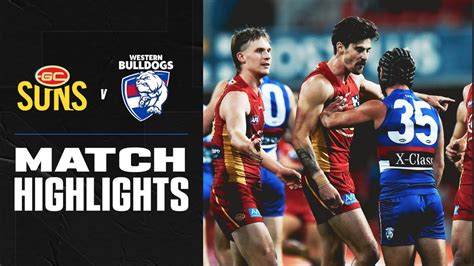 The floating afl 2020 fixture has allowed the league to put the most exciting teams in primetime positions, which is why the suns and bulldogs will kickstart round eight this thursday night. Gold Coast v Western Bulldogs Highlights | Round 8, 2020 ...