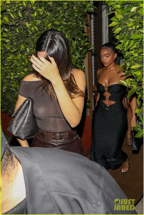 Kendall Jenner Wears Completely Sheer Top To Dinner With Hailey Bieber Lori Harvey Photo