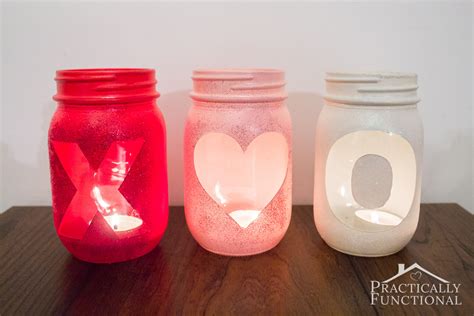 Diy Glittery Valentines Day Votive Candle Holders