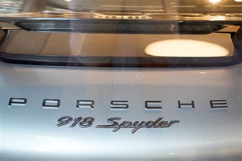 Porsche 918 Spyder Logo Brand And Text Sign Convertible Luxurious Sport