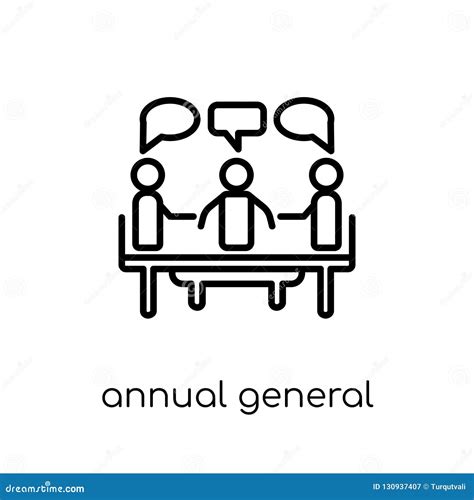 Annual General Meeting Agm Icon From Annual General Meeting A Stock