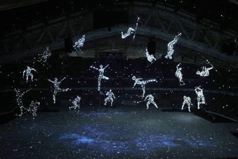 Logos All Sports Are Illuminated During The Opening Ceremony Of The