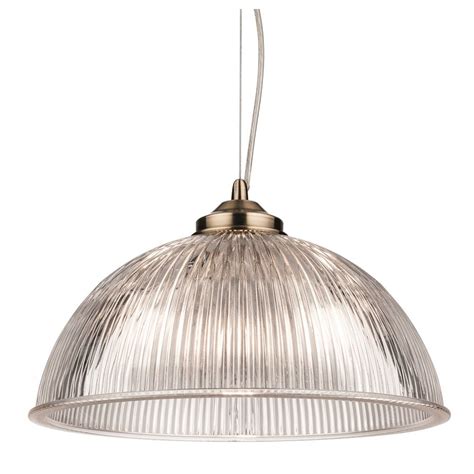 Firstlight Ashford Vintage Ceiling Light In Antique Brass With Ribbed