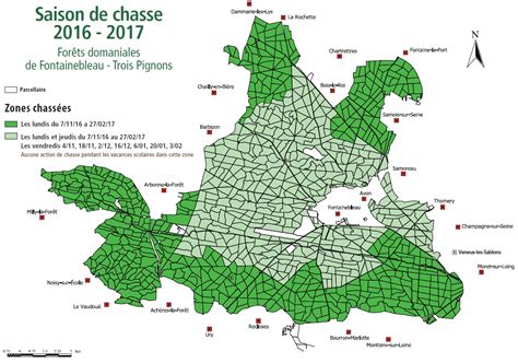 Carte Des Zones De Chasse à Fontainebleau La Randonnée En Seine Et Marne