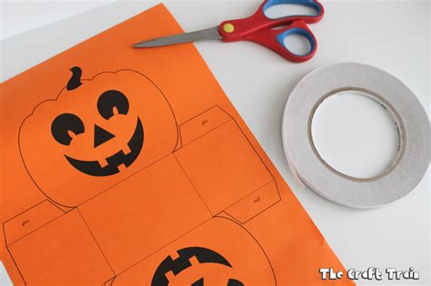 Halloween Paper Pumpkin Basket Printable The Craft Train