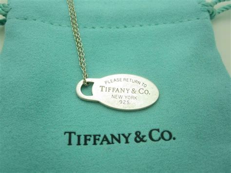 Please Return To Tiffany And Co Sterling Silver Small Oval Tag Etsy