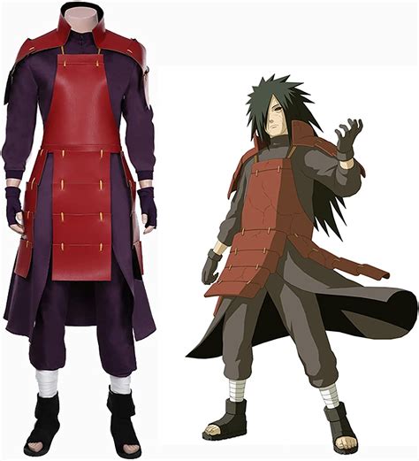 NARUTO Uchiha Madara Cosplay Costume Mens Women Include Armor Pants Jacket Straps Gloves Piece