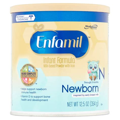Enfamil Newborn Infant Formula Milk Based Powder With Iron 125 Oz 6