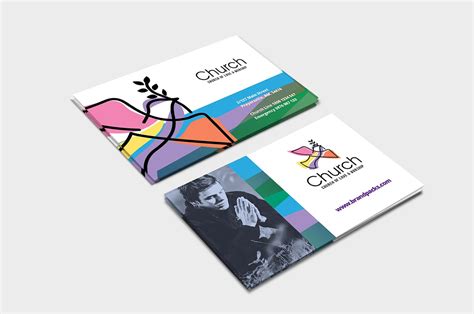 Modern Church Business Card Template In Psd Ai And Vector Brandpacks