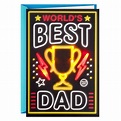 Hallmark Father's Day Card with Light and Sound (Neon Trophy, Plays The ...