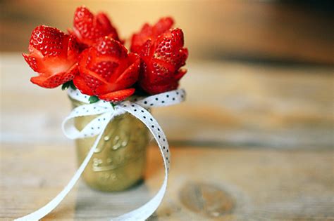 Strawberry Rose How To Cut Strawberries Into Roses