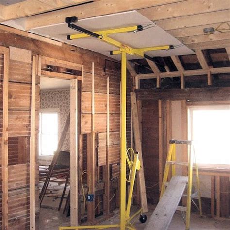 This drywall lift panel can host 4 x 16 inches sheet weighing a maximum of 150 lbs. Drywall Ceiling Lift Diy - Paulbabbitt.com