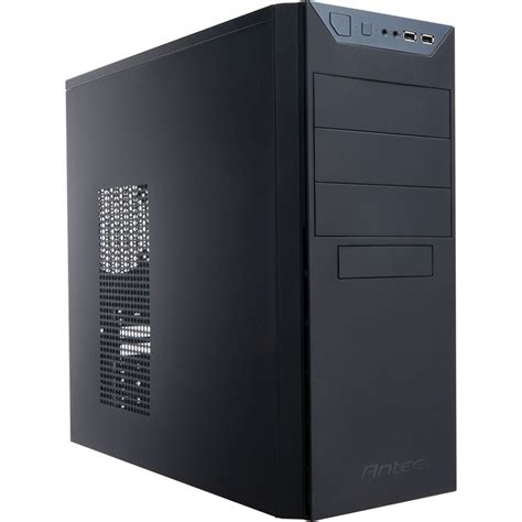Computer security station provides efficient storage for a variety of equipment and supplies while maintaining security when not in use. Antec VSK4000E System Cabinet With 9-Drive Bays VSK4000E B&H