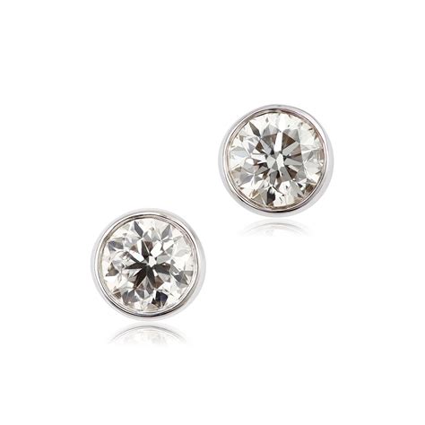 Bezel Set Diamond Stud Earrings 14k 34 Ctw Ben Bridge Jeweler