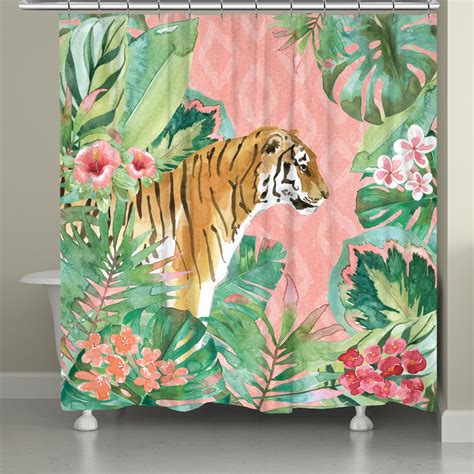 Tiger In The Jungle Shower Curtain Curtains Shower Curtain