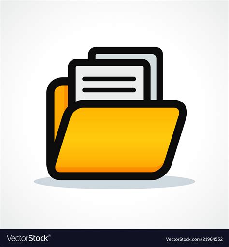 Files Folder Icon Design Royalty Free Vector Image